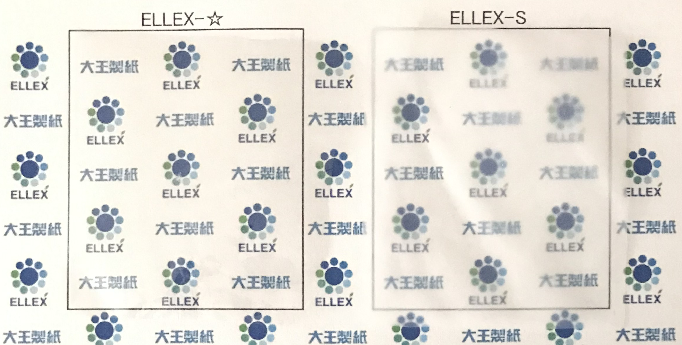 各水分散液 ELLEX-Sから作製したフィルム画像